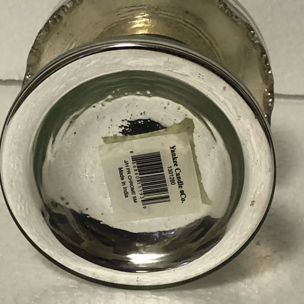 J/H PR Chrome Yankee Candle Pillar Candle Holder